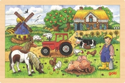 Puzzle din lemn Ferma domnului Miller - 24 piese