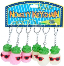 Breloc luminos ananas cu ochelari de soare