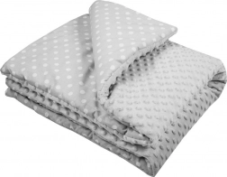 pătură pentru copii minky cu umplutură New Baby gri 80 × 102 cm