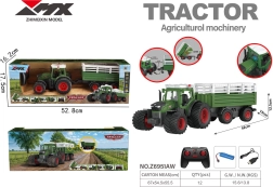 Tractor controlat de la distanță cu remorcă și basculantă