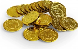 Monede de joc din plastic aurii, 24 buc.