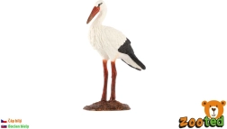 Figurină de barză albă de 9 cm