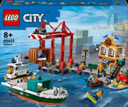 LEGO City port la mare cu navă de marfă 60422