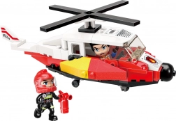 Elicopter de salvare QMAN MINE CITY FIRE LINE – set de construcție cu 91 de piese
