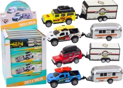 Mașinuță off-road cu trailer rulotă