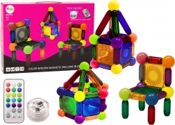 Set de construcție magnetic cu iluminare, 32 piese