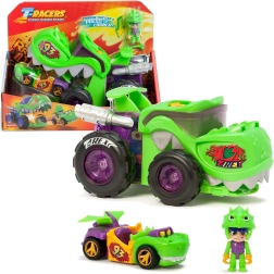 T-Racers T‑Rex Mega Wheels set cu lansator și șofer