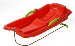 Sanie din plastic cu frâne Baby Mix Karol roșie