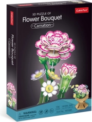 Puzzle 3D Buchet flori de garoafe