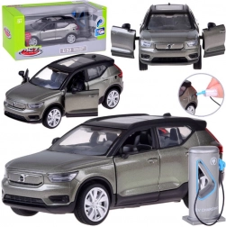 Model metalic de crossover electric Volvo XC40 cu funcții de lumină și sunet