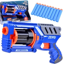 Pistolă Blaster din plastic cu 10 gloanțe din spumă