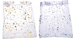 Săculeț Organza Stele 25x35 cm pentru Crăciun