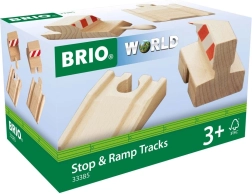 Brio stop & ramp tracks – șine de oprire și rampe pentru trenuleț de lemn