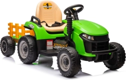 Tractor electric pentru copii cu remorcă – verde