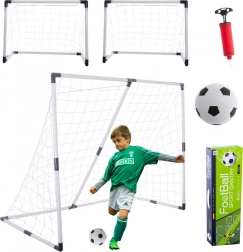Poartă de fotbal 2 în 1 pentru copii 143x110x70 cm