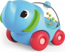 Zornăitoare elefant pe roți 11 cm