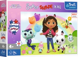 Puzzle XXL cu prietenii veseli ai lui Gabi - Căsuța Pisicii lui Gabi