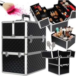 Geantă pentru cosmetice XXL 3D – organizator de machiaj pliabil cu încuietoare