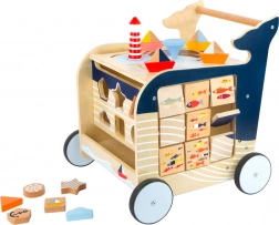 Umblător de Lemn Balena cu Jocuri Marine