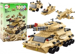 Set de construcție tanc militar de nisip, 1000 piese