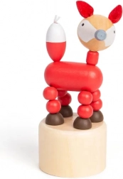 Animale apăsătoare din lemn Safari Vulpe de la Bigjigs Toys