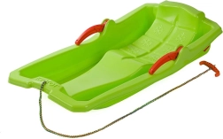 Sanie din plastic cu frâne Baby Mix Karol verde