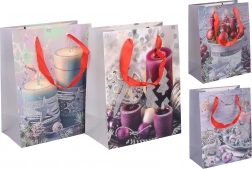 Pungă cadou de Crăciun S 18 × 23 × 10 cm – din hârtie, cu mânere rezistente