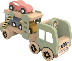 Transportor auto din lemn cu mașinuțe 2Kids Toys