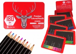 Setul Micului Artist în Cutie Metalică 180 Buc Acuarele