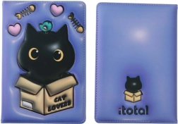 Caiet A5 violet cu coperți rigide și înveliș din spumă