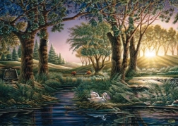 Puzzle Magia dimineții la lac 1000 piese