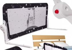 barieră de siguranță rabatabilă pentru pat 200 cm – negru