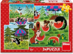 Dino Cârtița și umbreluța puzzle 3x55 piese