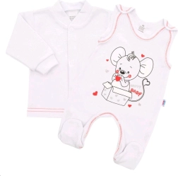 Set pentru bebeluși New Baby Mouse alb 80 (9–12 luni)