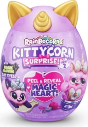 Rainbocorns pisicuță în ou – mov‑auriu, seria 2