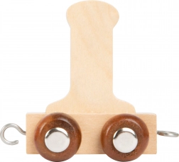 Vagon din lemn cu litera I pentru căile ferate de jucărie small foot