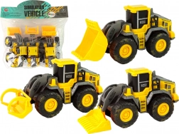 Set de trei vehicule de construcție galbene