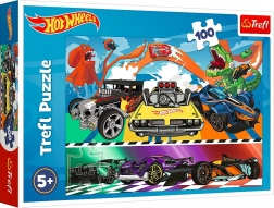 Puzzle 100 piese HOT WHEELS – mașini de curse
