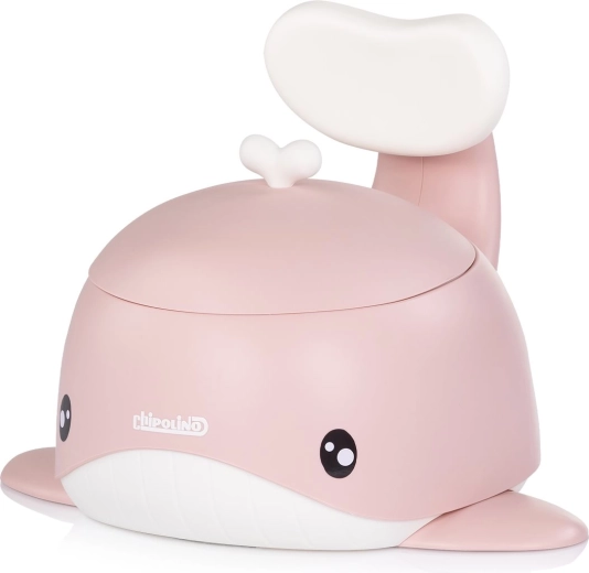 Oliță pentru copii Chipolino cu spătar Whale Pink