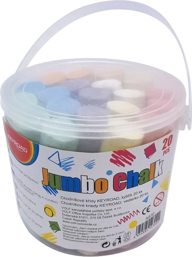 Crete de trotuar Keyroad Jumbo, găleată 20 buc