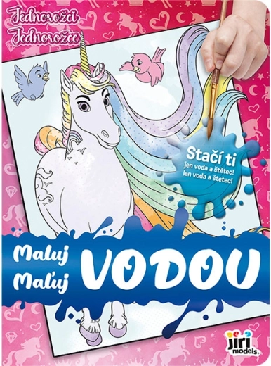 Carte de colorat cu apă – unicorni