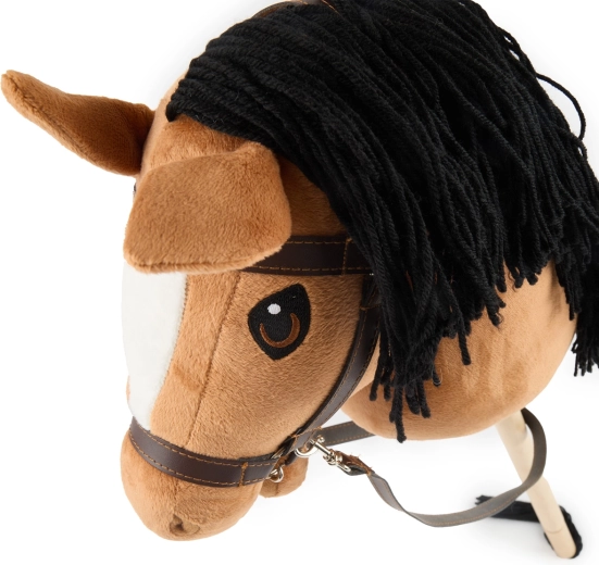 Bieco hobby horse pe băț maro (mărimea S)