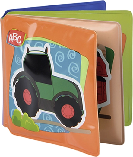 Cărticică de baie lavabilă cu sunet – mijloace de transport, 10 × 10 cm