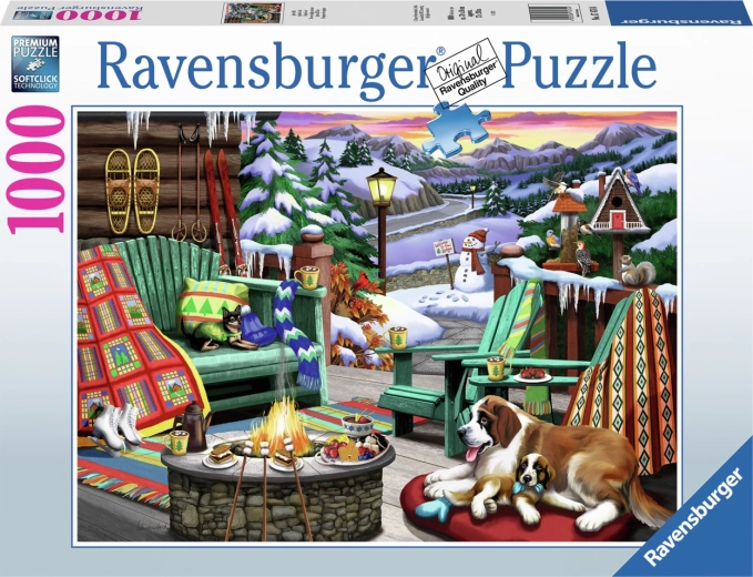 Puzzle Ravensburger O zi întreagă la munte 1000 de piese