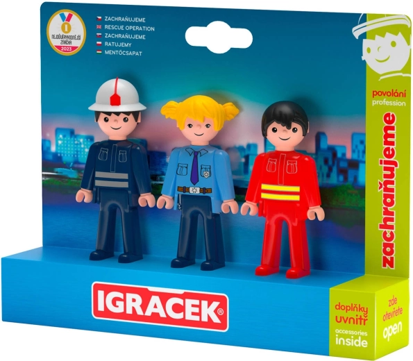 Efko Igráček Trio salvăm – set de figurine articulate cu accesorii