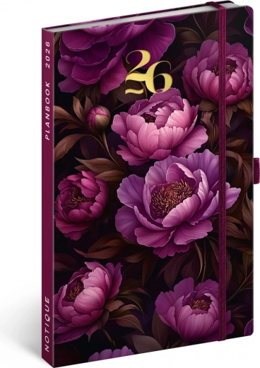 Notique agenda și caiet Flori violet 2026