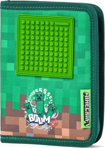 Pixie Crew & Minecraft penar școlar cu un compartiment, cu panou pixel