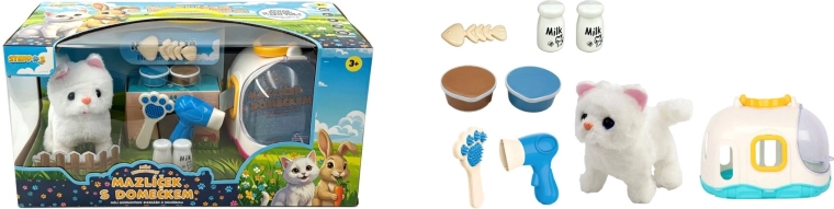 STEPPOS Animalul meu de companie interactiv cu căsuță – pisicuță