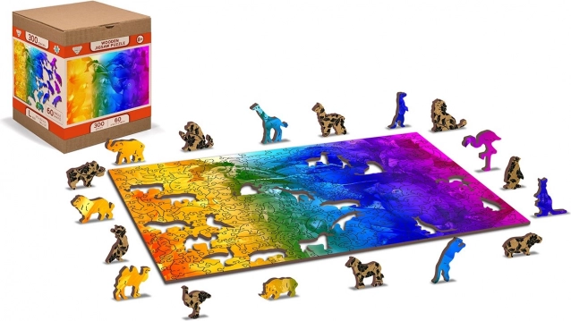 Puzzle din lemn Paradisul Păsărilor 2în1