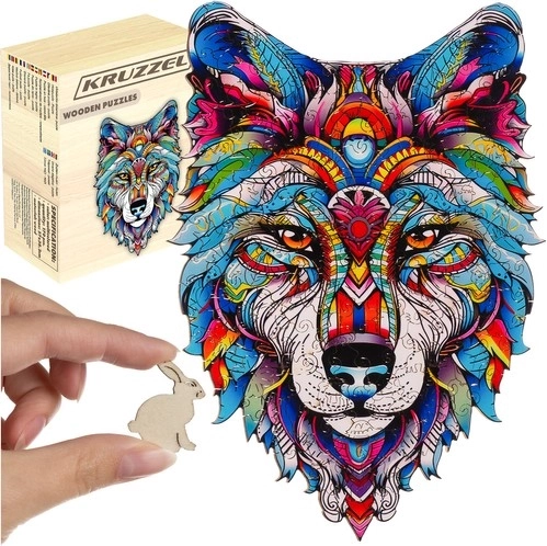 Puzzle din lemn KRUZZEL – lup 170 piese